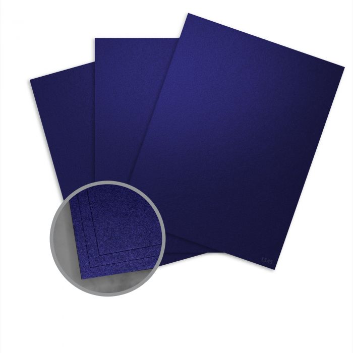 Elan Metallics Midnight Blue Card Stock - 12 x 12 in 111 lb Cover Metallic  C/2S 25 per Package