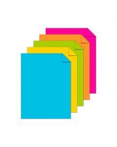 Astrobrights Bright 5-Color Assortment Cardstock - 8 1/2 x 11 in 65 lb Cover Smooth 50 per Package