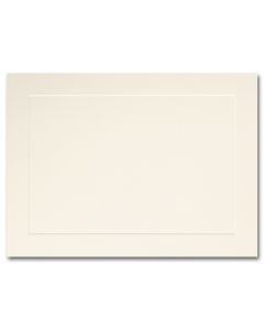 Fine Impressions Ecru Flat Panel Cards - A7 (5 1/8 x 7) 80 lb Cover Vellum - 50 per Box
