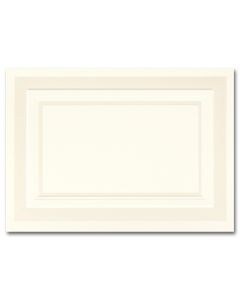 Fine Impressions Pearl Embossed Border Ecru Folded Cards - A1 (3 1/2 x 4 7/8 folded) 100 lb Text Vellum - 50 per Box
