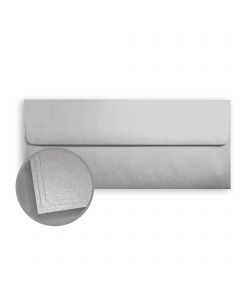 ASPIRE Petallics Silver Ore Envelopes - No. 10 Square Flap (4 1/8 x 9 1/2) 80 lb Text Metallic C/2S  500 per Box