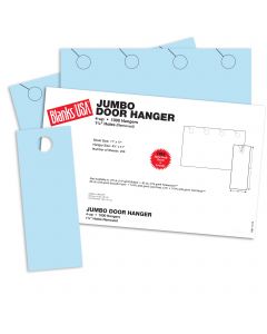 Blanks USA Blue Jumbo Door Hangers - 17 x 11 in 67 lb Bristol 250 per Package