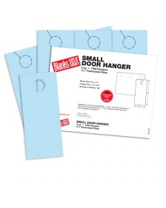 Blanks USA Blue Small Door Hangers - 11 x 8 1/2 in 67 lb Bristol 334 per Package