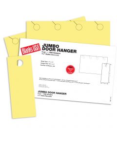 Blanks USA Canary Jumbo Door Hangers - 17 x 11 in 67 lb Bristol 250 per Package