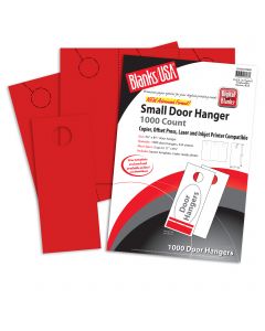 Blanks USA Sumac Red Small Door Hangers - 11 x 8 1/2 in 65 lb Cover 30% Recycled Pre-Cut 334 per Package