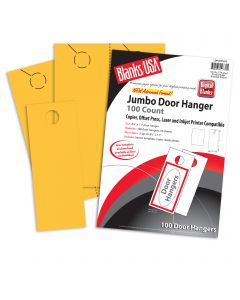 Blanks USA Sunfish Yellow Jumbo Door Hangers - 8 1/2 x 11 in 65 lb Cover  Pre-Cut 50 per Package