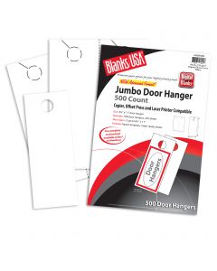 Blanks USA White Jumbo Door Hangers - 8 1/2 x 11 in 80 lb Cover Digital Gloss C/2S Pre-Cut 250 per Package