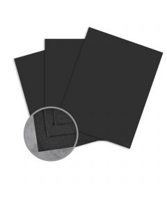 Cascata Black Card Stock - 8 1/2 x 11 in 80 lb Cover Felt 25 per Package
