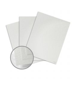 Ruche White Card Stock - 8 1/2 x 11 in 170 lb Cover DT Crepe 80% Recycled 75 per Package