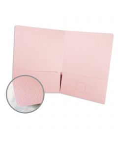 Presentation Folder -  80 lb Cover Uncoated Pink Vellum Finish 9 x 12 Folder 10 per Package