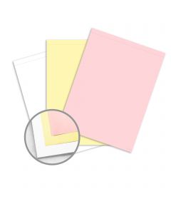 NCR Paper* Brand Superior Perf Multi-Colored Carbonless Paper - 8 1/2 x 11 1/2 in 21 lb Writing  Precollated 3-Part RS Pink, Canary, White Perforated on Top 501 per Package